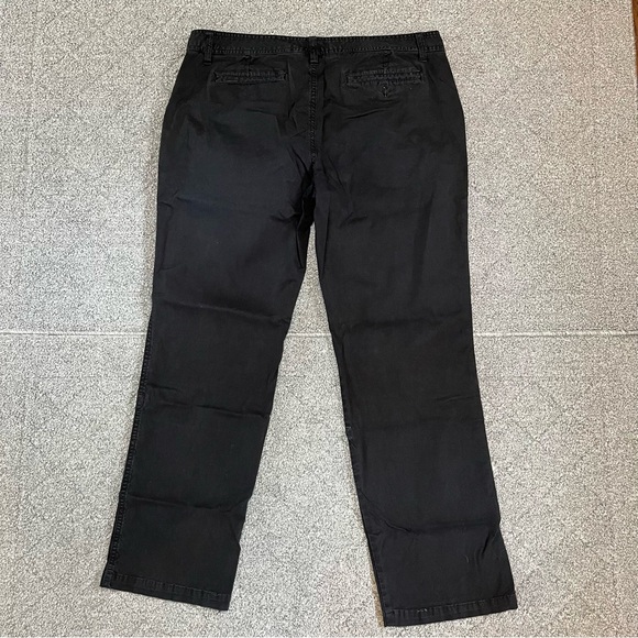 Gramicci Pants Womens Size 14 Black Chino Canvas Straight Leg Mid Rise - Picture 12 of 12